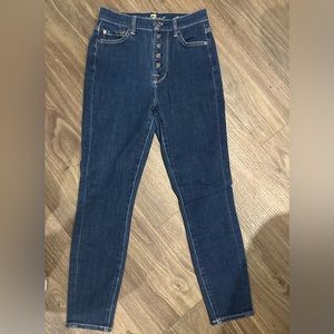 7 for all mankind high rise skinny jeans size 25